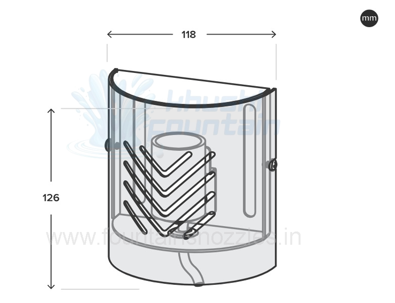 Drawing of JT fountain Cable Inlet