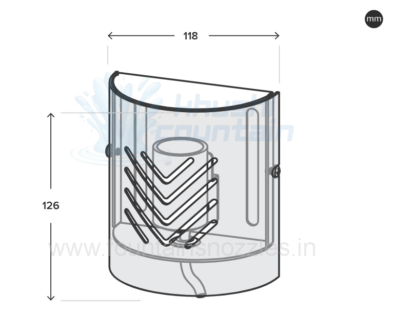 Drawing of JT fountain Cable Inlet