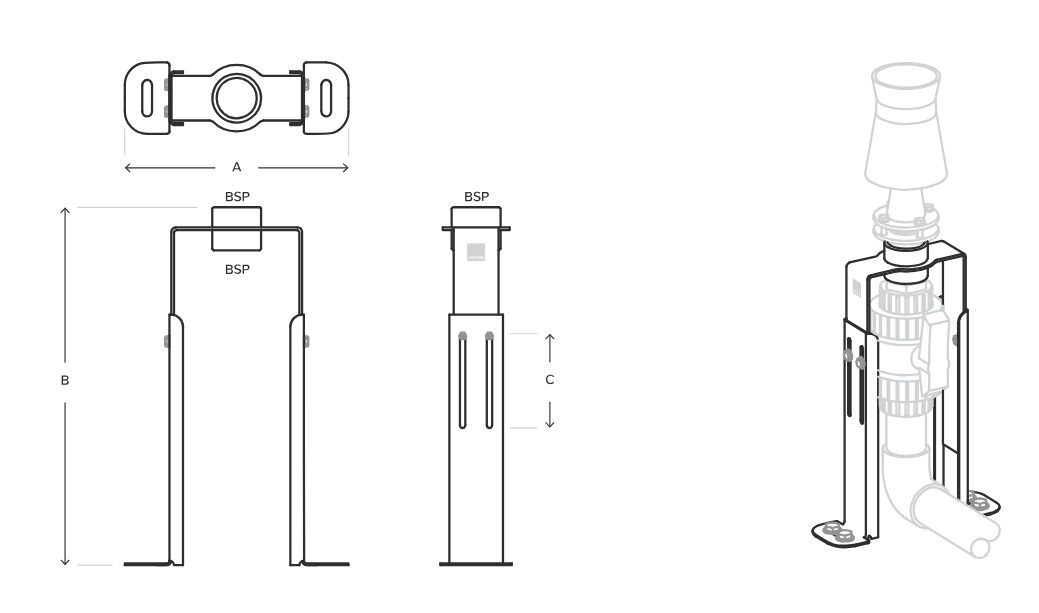 High Flow Suction Strainer Drawing