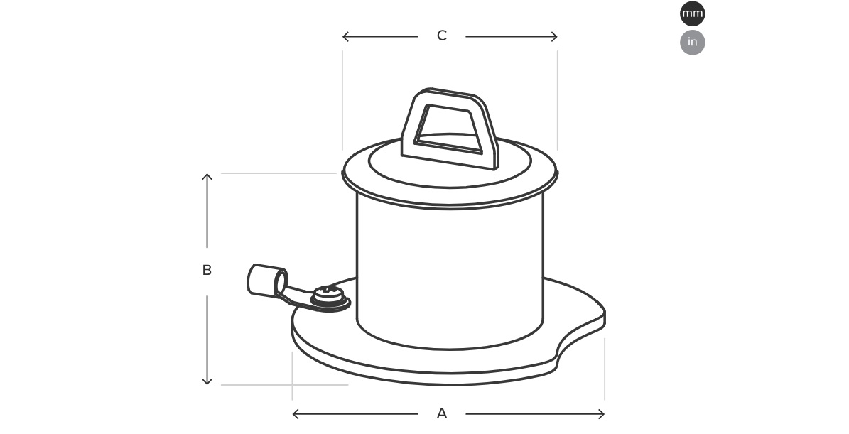 High Flow Suction Strainer Drawing