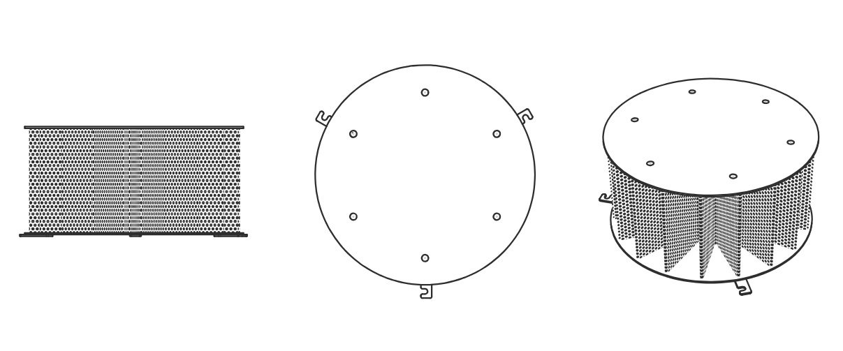 High Flow Suction Strainer Drawing